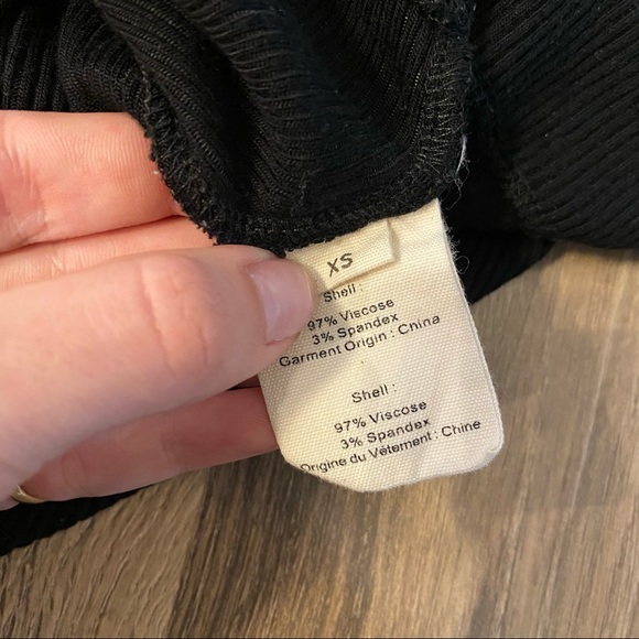 L’Agence Black Ribbed Ami Mock Neck Dress - Picture 6 of 7